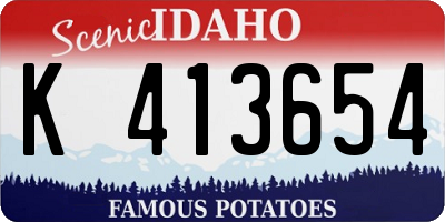 ID license plate K413654