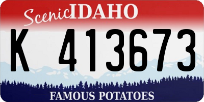 ID license plate K413673