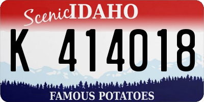 ID license plate K414018