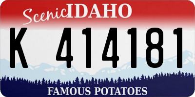 ID license plate K414181