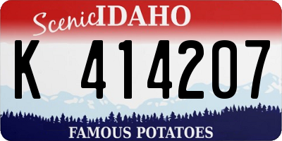ID license plate K414207