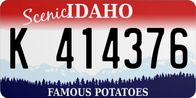 ID license plate K414376