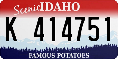 ID license plate K414751