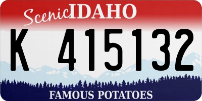 ID license plate K415132