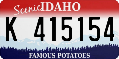 ID license plate K415154