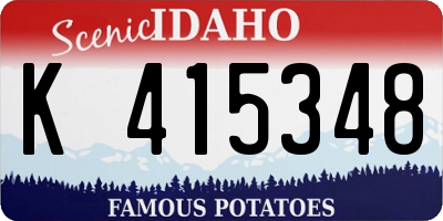 ID license plate K415348