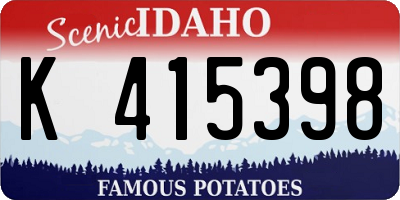 ID license plate K415398