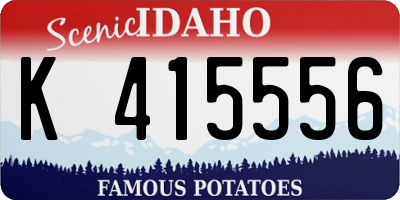ID license plate K415556