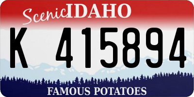 ID license plate K415894