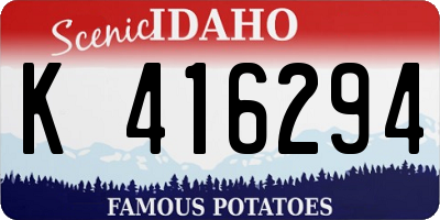 ID license plate K416294