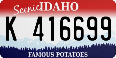 ID license plate K416699