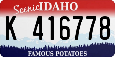 ID license plate K416778