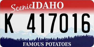 ID license plate K417016