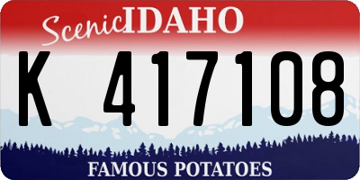 ID license plate K417108