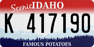 ID license plate K417190