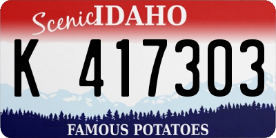 ID license plate K417303