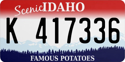 ID license plate K417336