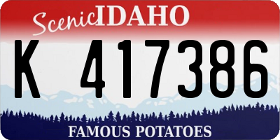 ID license plate K417386