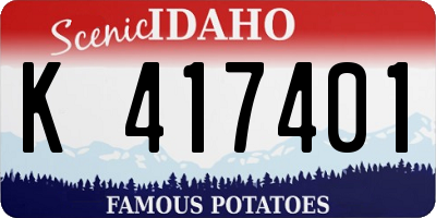 ID license plate K417401