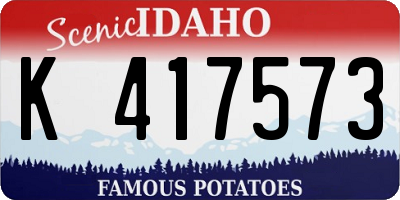 ID license plate K417573