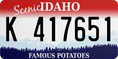 ID license plate K417651