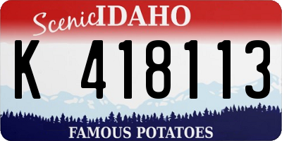 ID license plate K418113