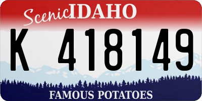 ID license plate K418149