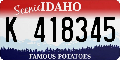 ID license plate K418345
