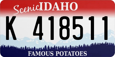 ID license plate K418511