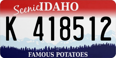 ID license plate K418512