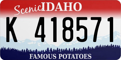 ID license plate K418571