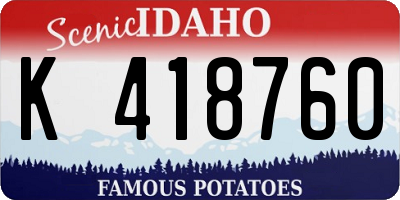 ID license plate K418760