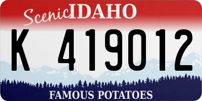 ID license plate K419012