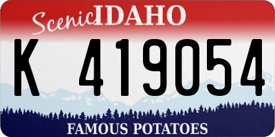 ID license plate K419054