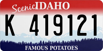 ID license plate K419121