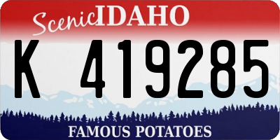 ID license plate K419285