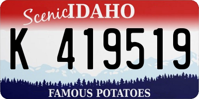 ID license plate K419519