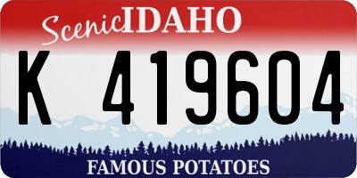 ID license plate K419604