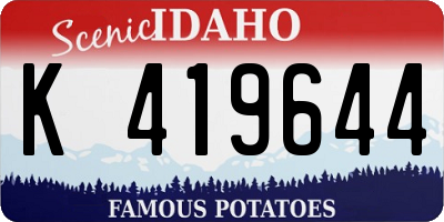ID license plate K419644