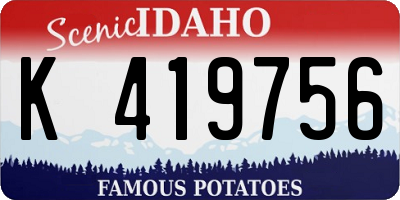 ID license plate K419756