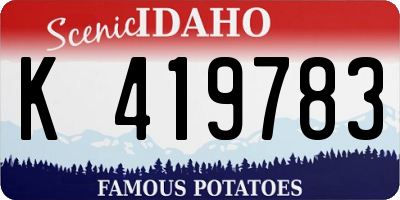 ID license plate K419783