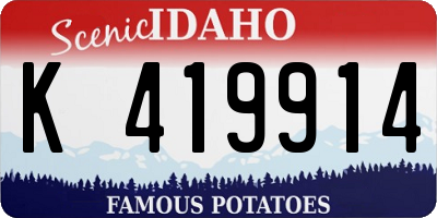 ID license plate K419914