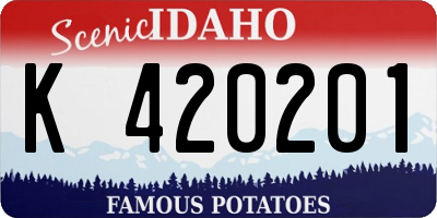 ID license plate K420201