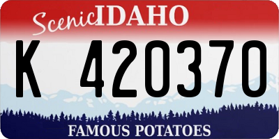 ID license plate K420370
