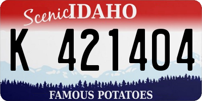 ID license plate K421404