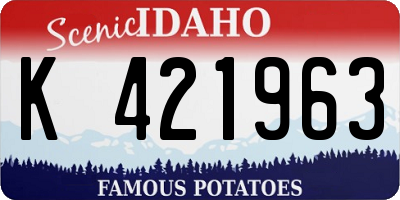 ID license plate K421963
