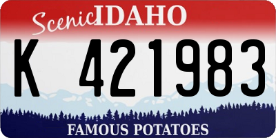 ID license plate K421983