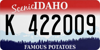 ID license plate K422009