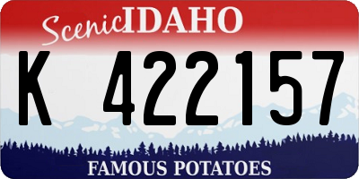ID license plate K422157
