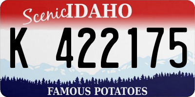 ID license plate K422175